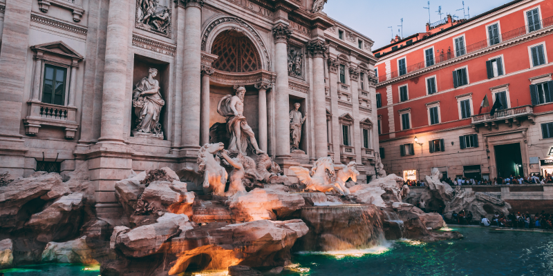 fontana di trevi, na Itália